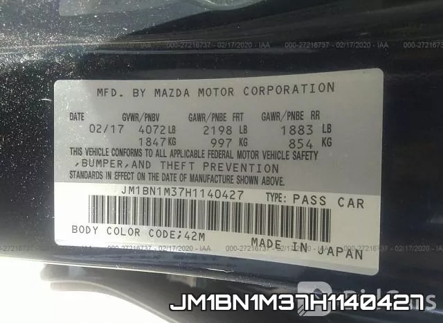 JM1BN1M37H1140427 фото 6