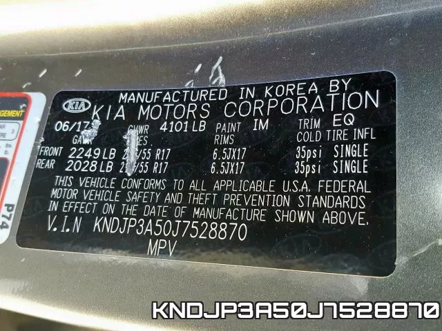 KNDJP3A50J7528870 фото 2