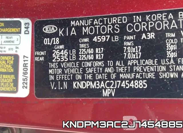 KNDPM3AC2J7454885 фото 8