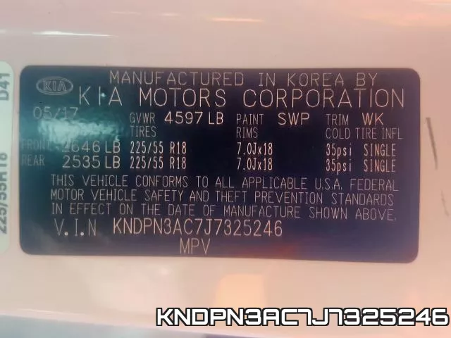 KNDPN3AC7J7325246 фото 2