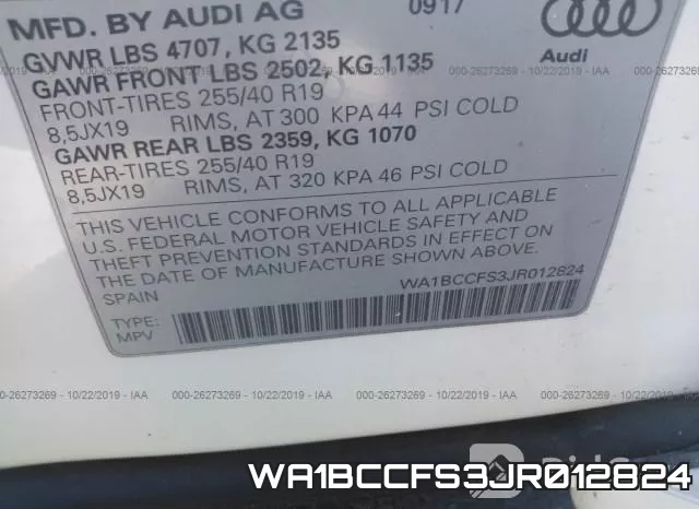 WA1BCCFS3JR012824 фото 5