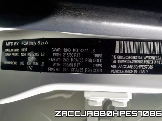 ZACCJABB0HPE57086 фото 2