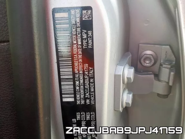 ZACCJBAB9JPJ41759 фото 2