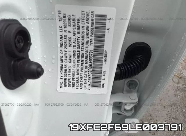 19XFC2F69LE003791 фото 7