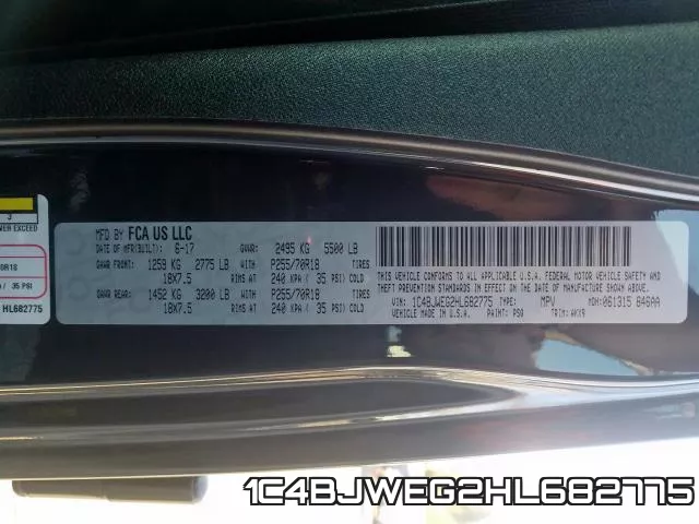 1C4BJWEG2HL682775 фото 2