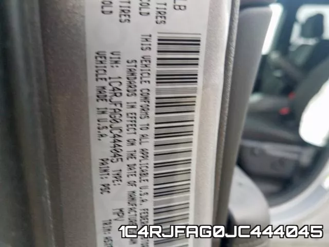 1C4RJFAG0JC444045 фото 2