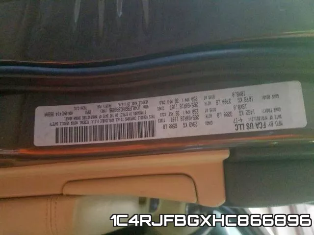 1C4RJFBGXHC866896 фото 2