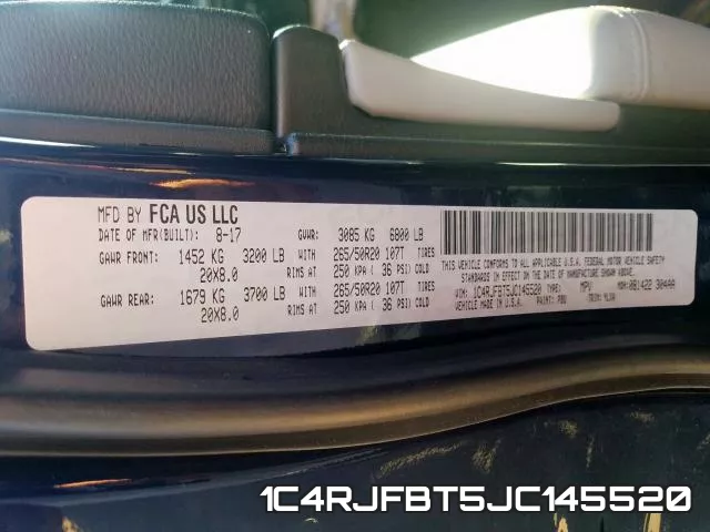 1C4RJFBT5JC145520 фото 2