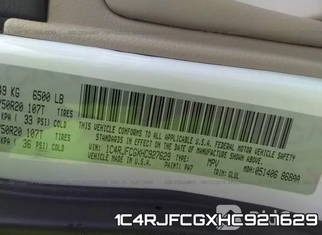 1C4RJFCGXHC927629 фото 6