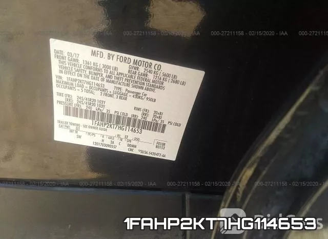 1FAHP2KT7HG114653 фото 6