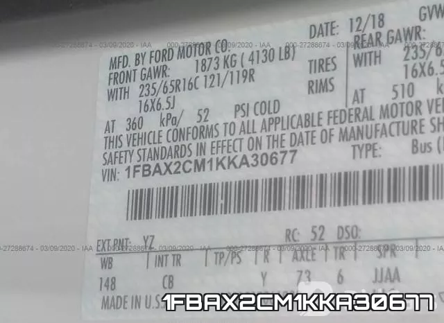 1FBAX2CM1KKA30677 фото 6