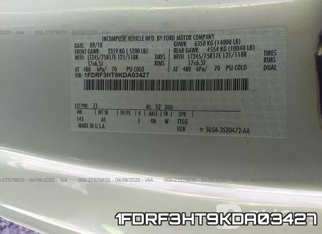 1FDRF3HT9KDA03427 фото 7