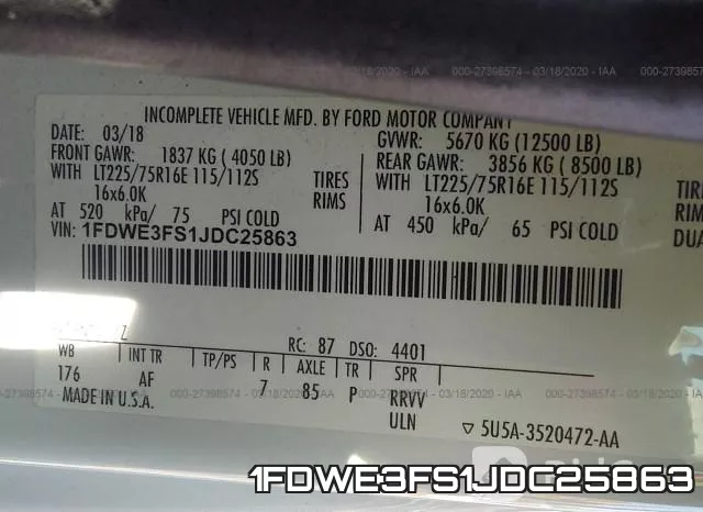 1FDWE3FS1JDC25863 фото 7