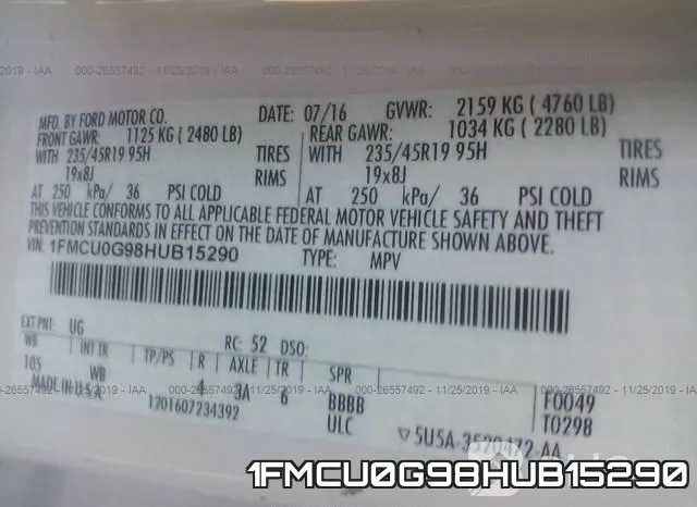 1FMCU0G98HUB15290 фото 10