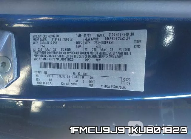 1FMCU9J97KUB01823 фото 7