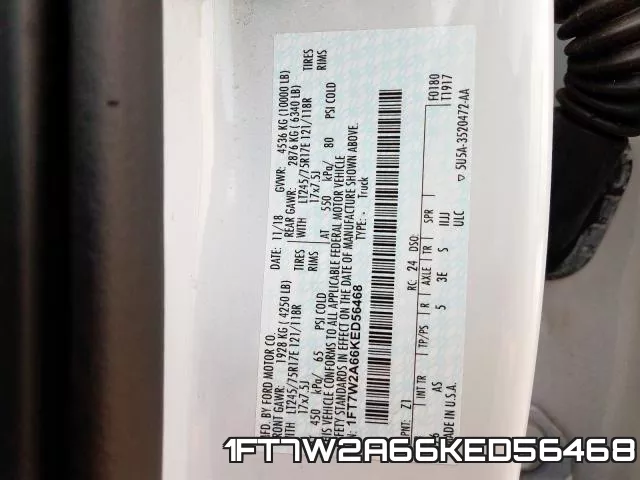 1FT7W2A66KED56468 фото 2