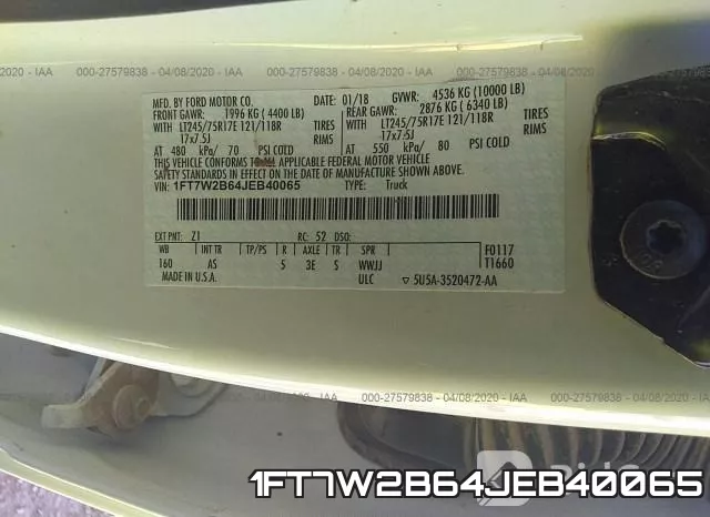 1FT7W2B64JEB40065 фото 5