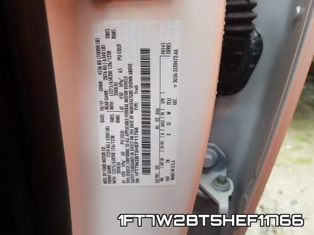 1FT7W2BT5HEF11766 фото 2