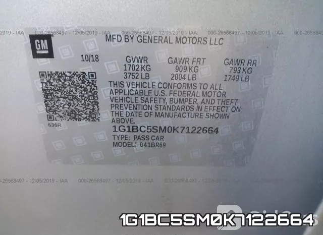 1G1BC5SM0K7122664 фото 8