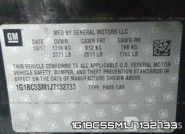 1G1BC5SM1J7132733 фото 6