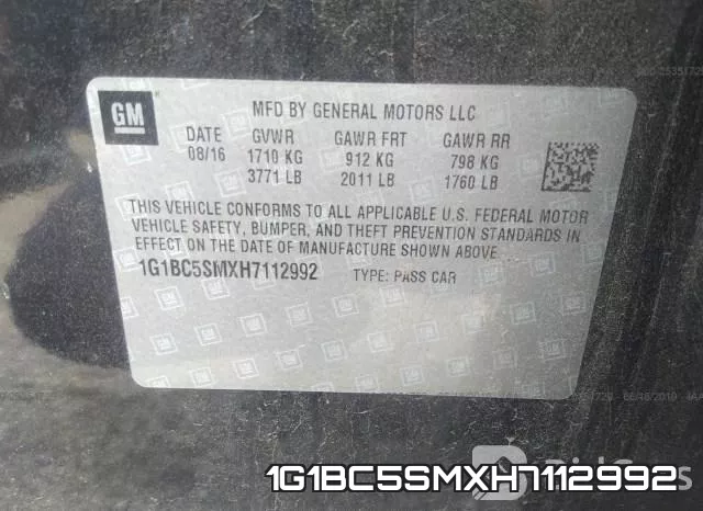 1G1BC5SMXH7112992 фото 8