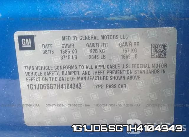 1G1JD6SG7H4104343 фото 7