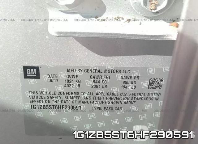 1G1ZB5ST6HF290591 фото 4