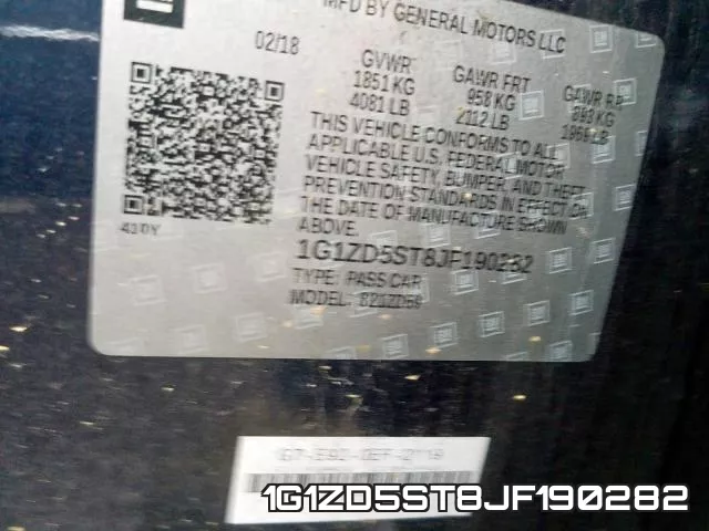 1G1ZD5ST8JF190282 фото 2