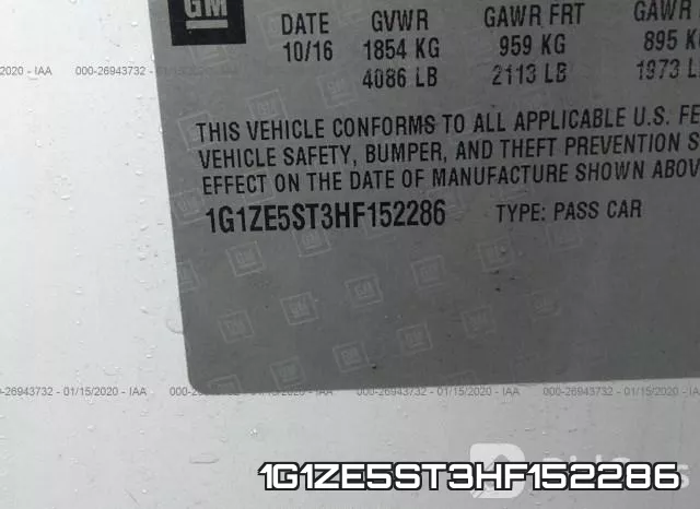 1G1ZE5ST3HF152286 фото 7
