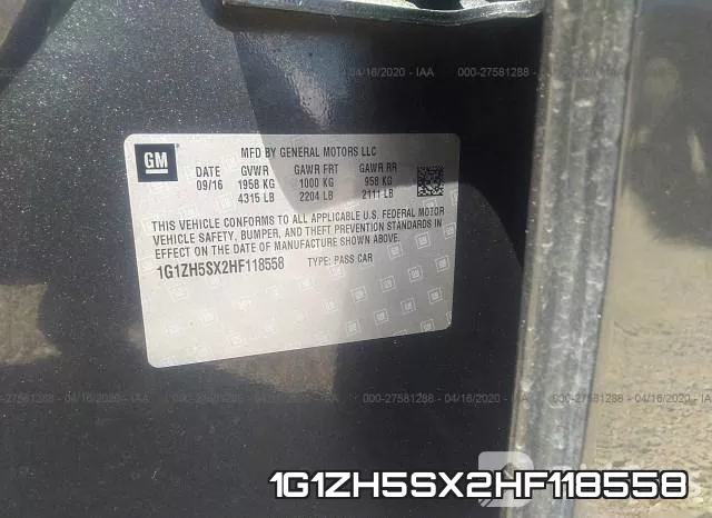 1G1ZH5SX2HF118558 фото 7