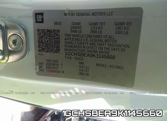 1GCHSBEA9K1145660 фото 8