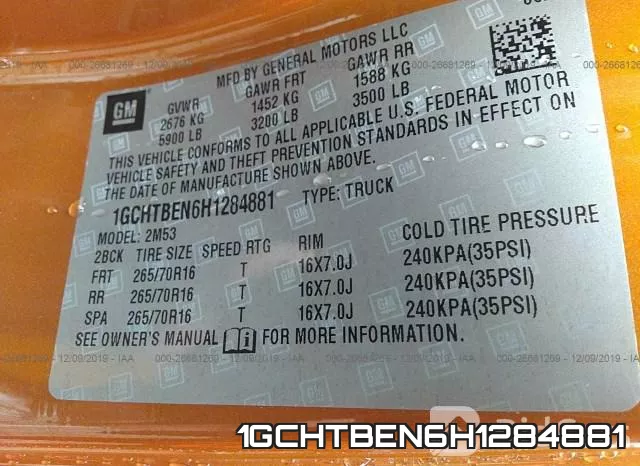 1GCHTBEN6H1284881 фото 9