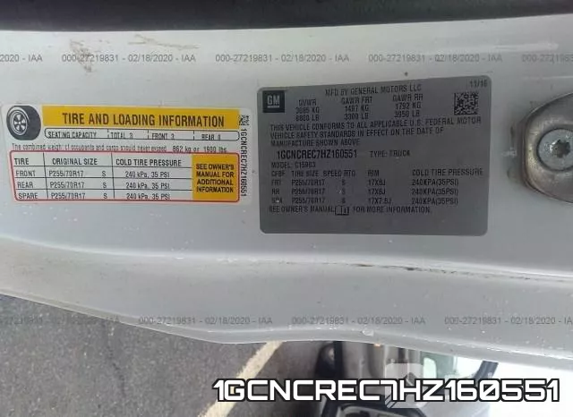 1GCNCREC7HZ160551 фото 7