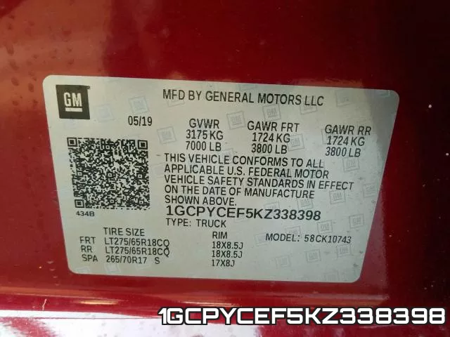 1GCPYCEF5KZ338398 фото 2