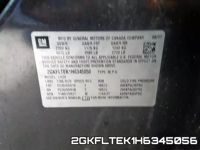 2GKFLTEK1H6345056 фото 2