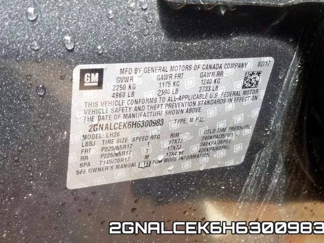2GNALCEK6H6300983 фото 2