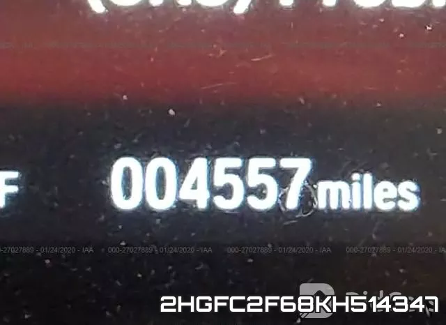 2HGFC2F68KH514347 фото 4
