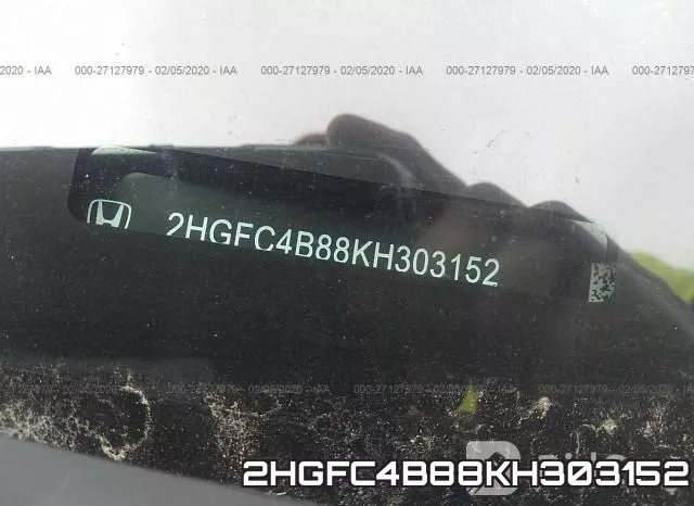 2HGFC4B88KH303152 фото 7