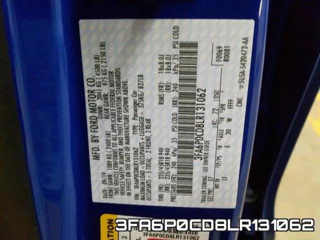 3FA6P0CD8LR131062 фото 2