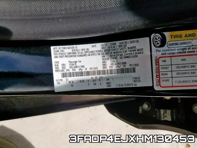 3FADP4EJXHM130453 фото 2