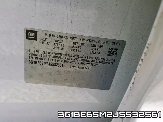 3G1BE6SM2JS532561 фото 2