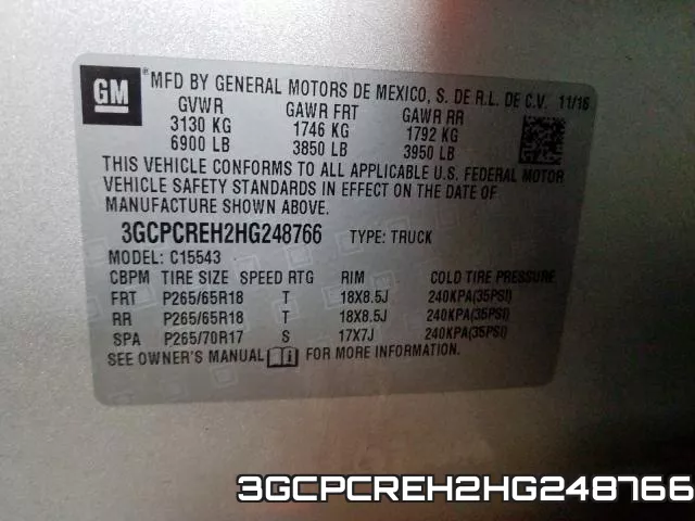 3GCPCREH2HG248766 фото 2