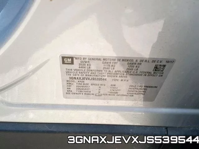 3GNAXJEVXJS539544 фото 2