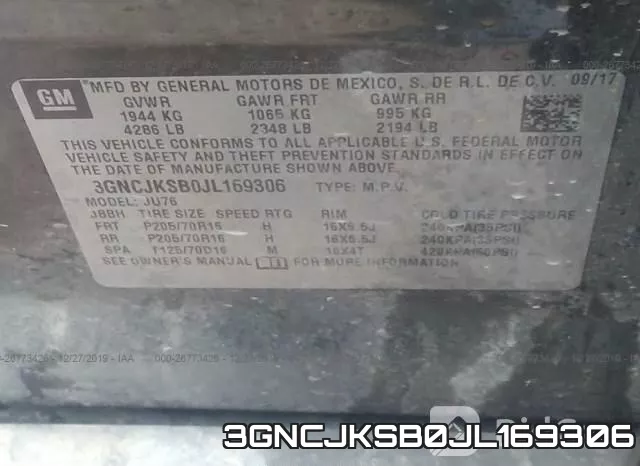 3GNCJKSB0JL169306 фото 9
