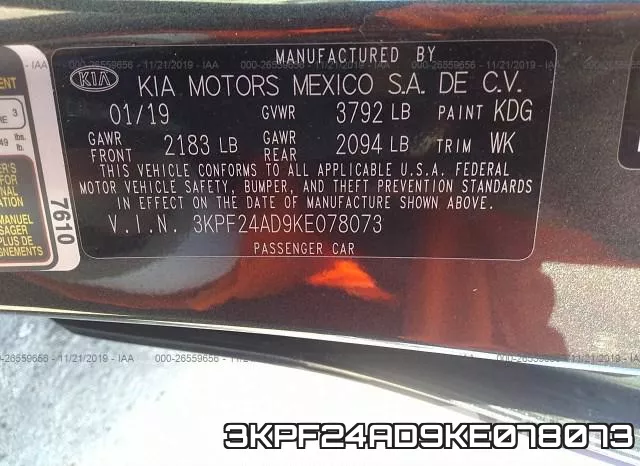 3KPF24AD9KE078073 фото 7