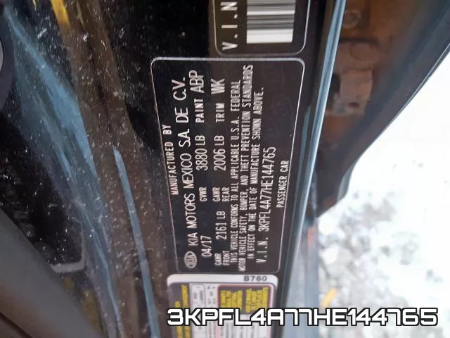 3KPFL4A77HE144765 фото 2
