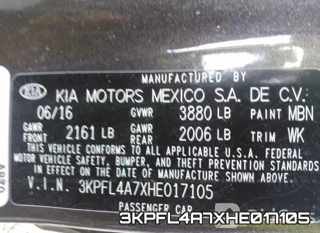 3KPFL4A7XHE017105 фото 7