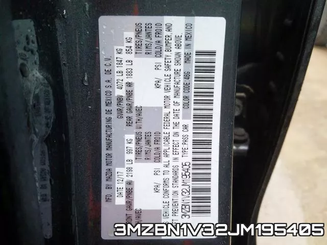 3MZBN1V32JM195405 фото 2