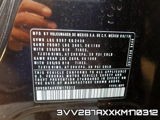 3VV2B7AXXKM170312 фото 2