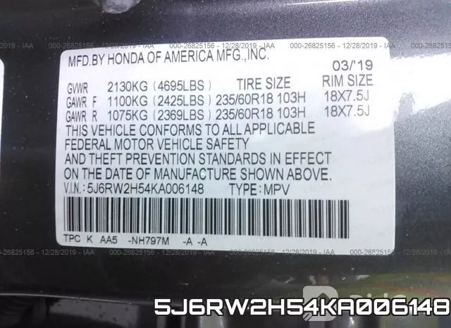 5J6RW2H54KA006148 фото 8